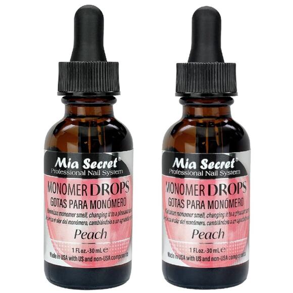 Mia Secret Monomer Drops - Peach Scent - 1oz - Odor Neutralizer - Liquid Acrylic - Picture 1 of 7